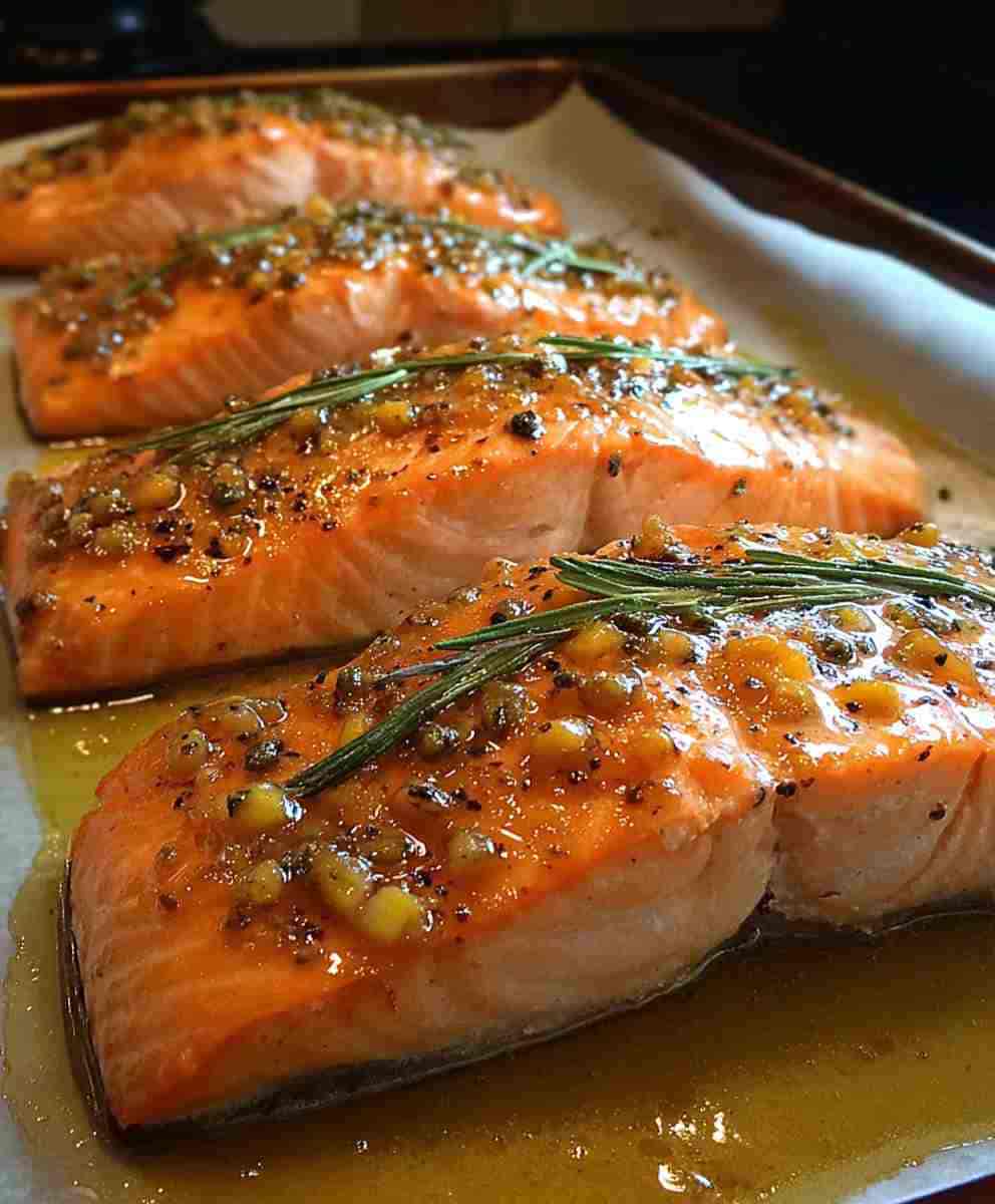 Baked Salmon with Brown Sugar Glaze