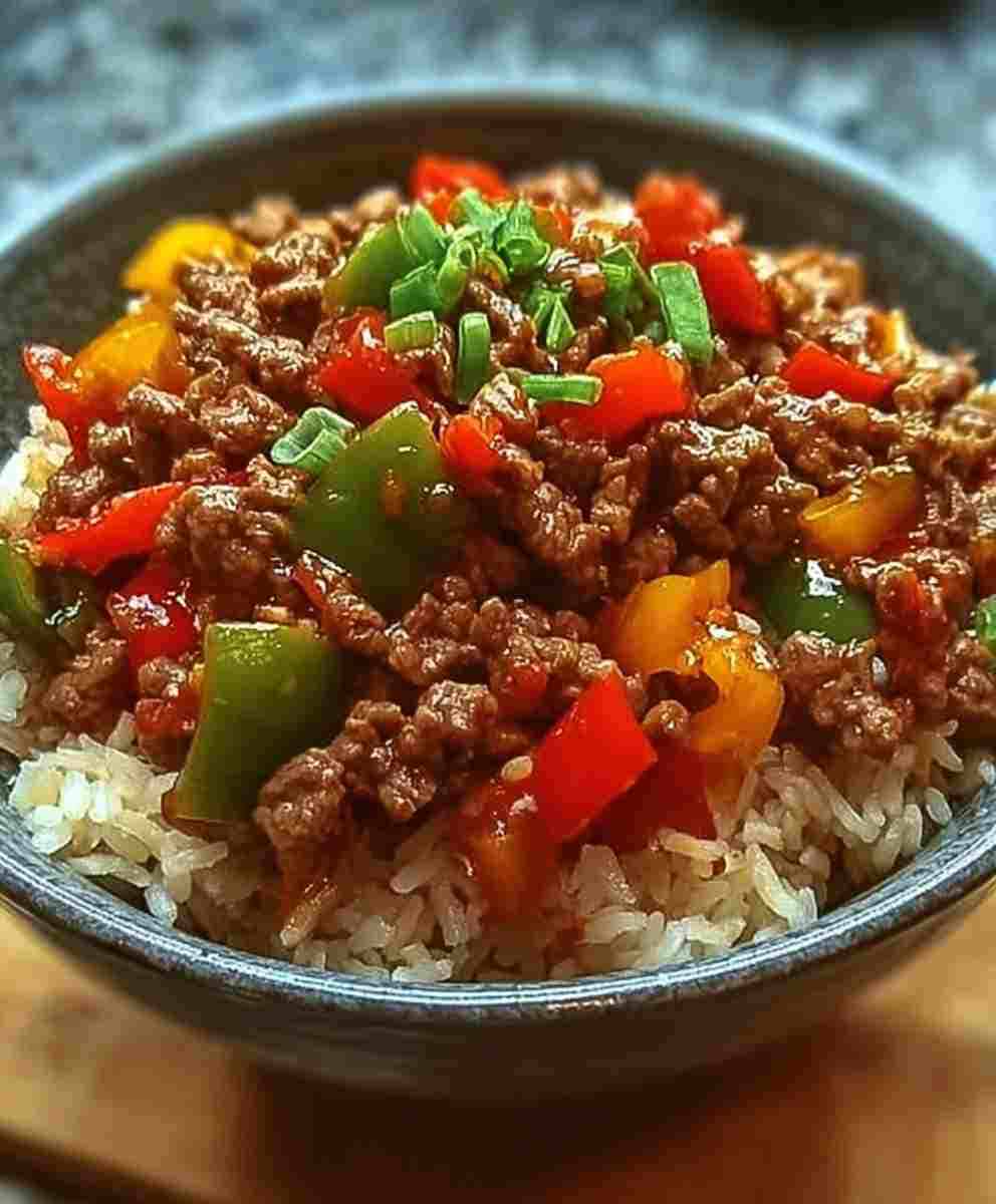 Beef Pepper Rice Bowl