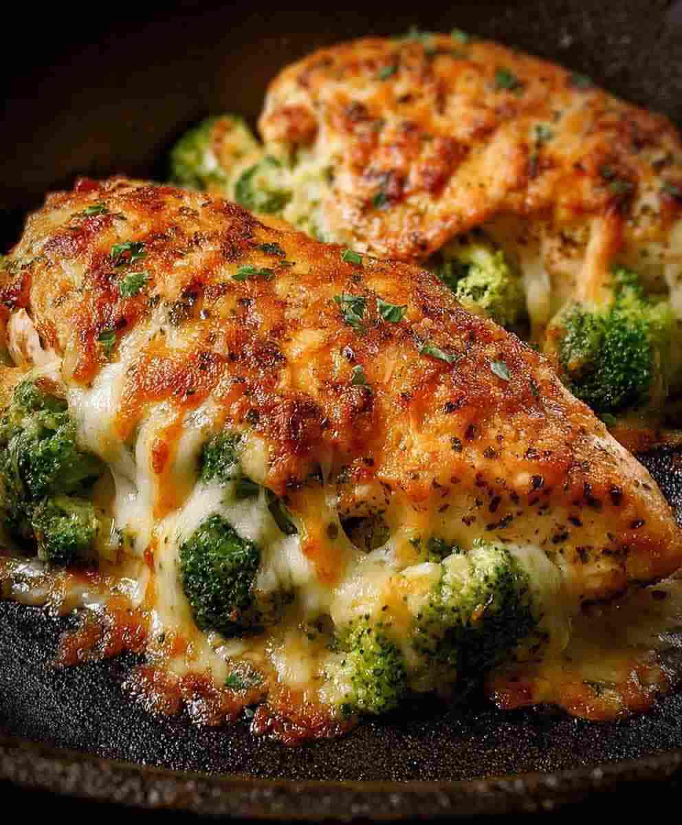 Broccoli and Cheese Stuffed Chicken Breast