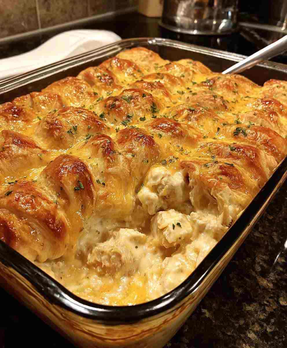 Cheesy Chicken Crescent Bake