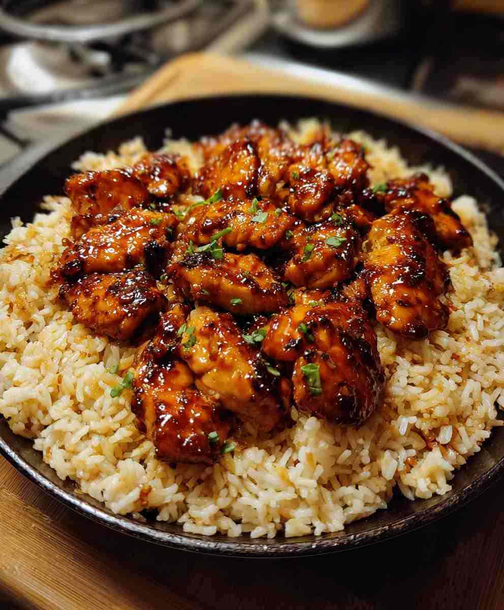 Easy One-Pan Honey BBQ Chicken and Rice