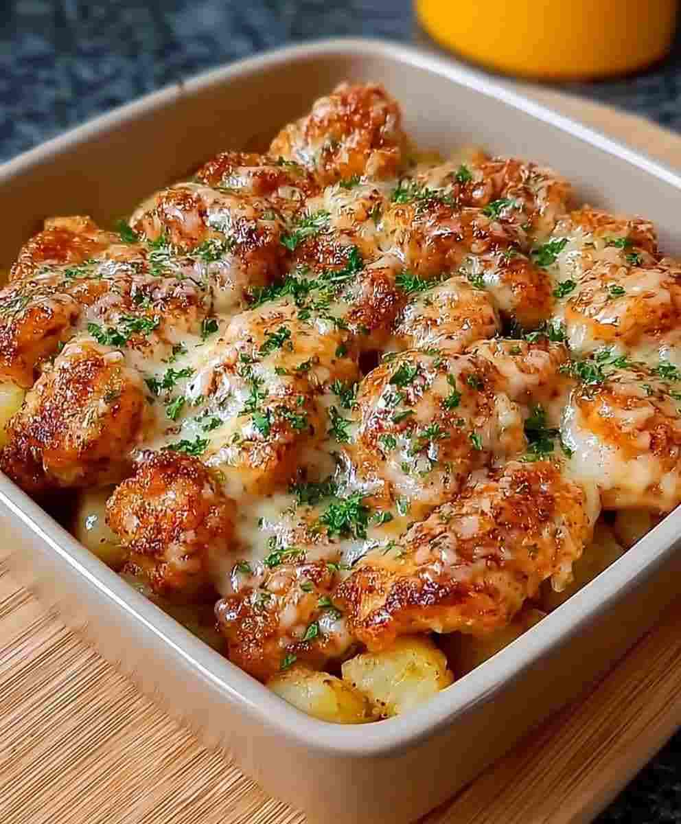 Garlic Parmesan Chicken with Cheesy Potatoes