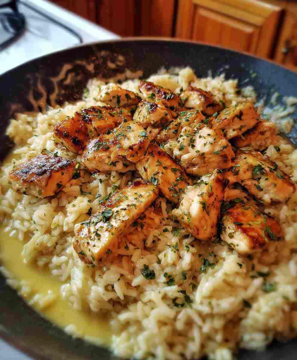 Garlic Parmesan Rice with Chicken