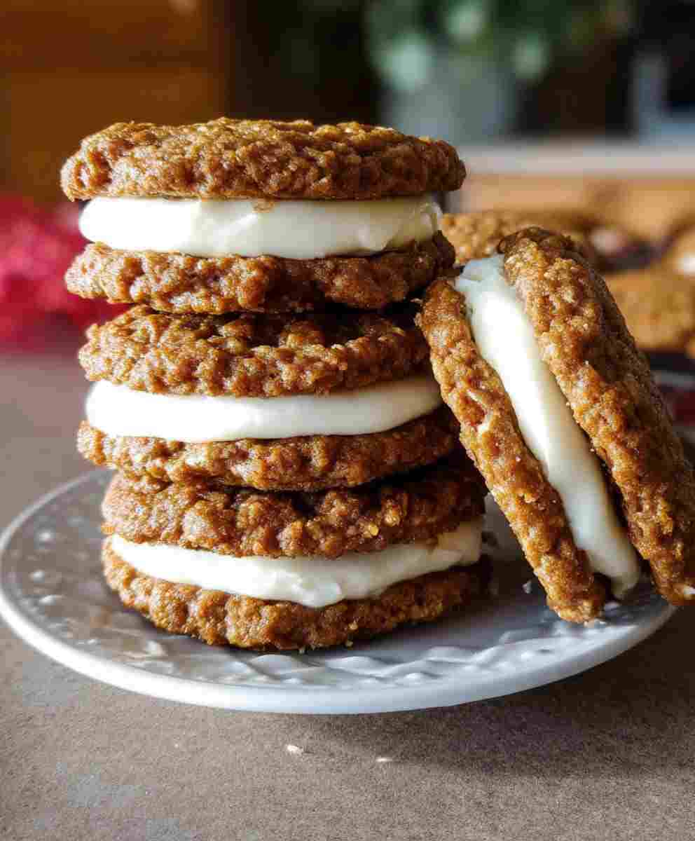 Gingerbread Oatmeal Cream Pies