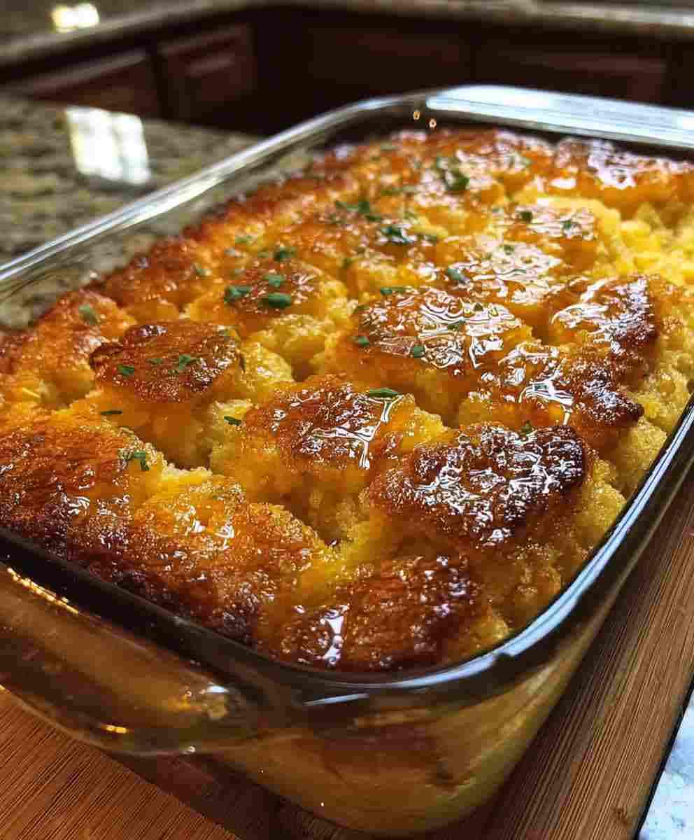 Honey Butter Cornbread Casserole