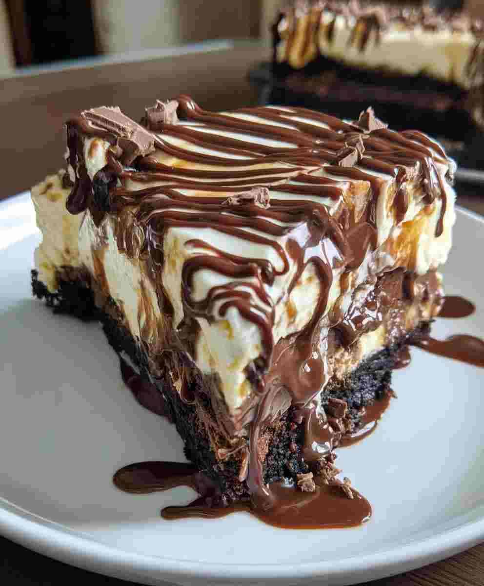 Hot Fudge Sundae Brownie Cheesecake