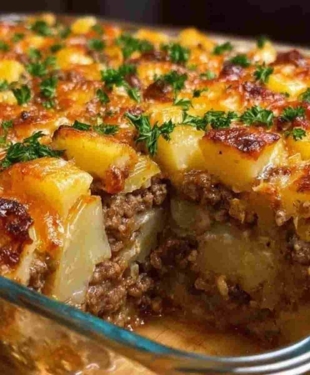 Loaded Potato & Meatloaf Casserole