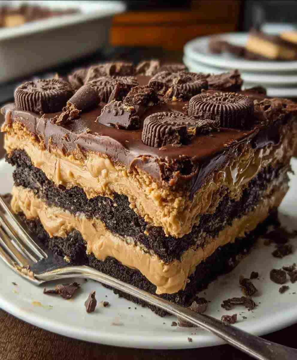 Peanut Butter Earthquake Cake