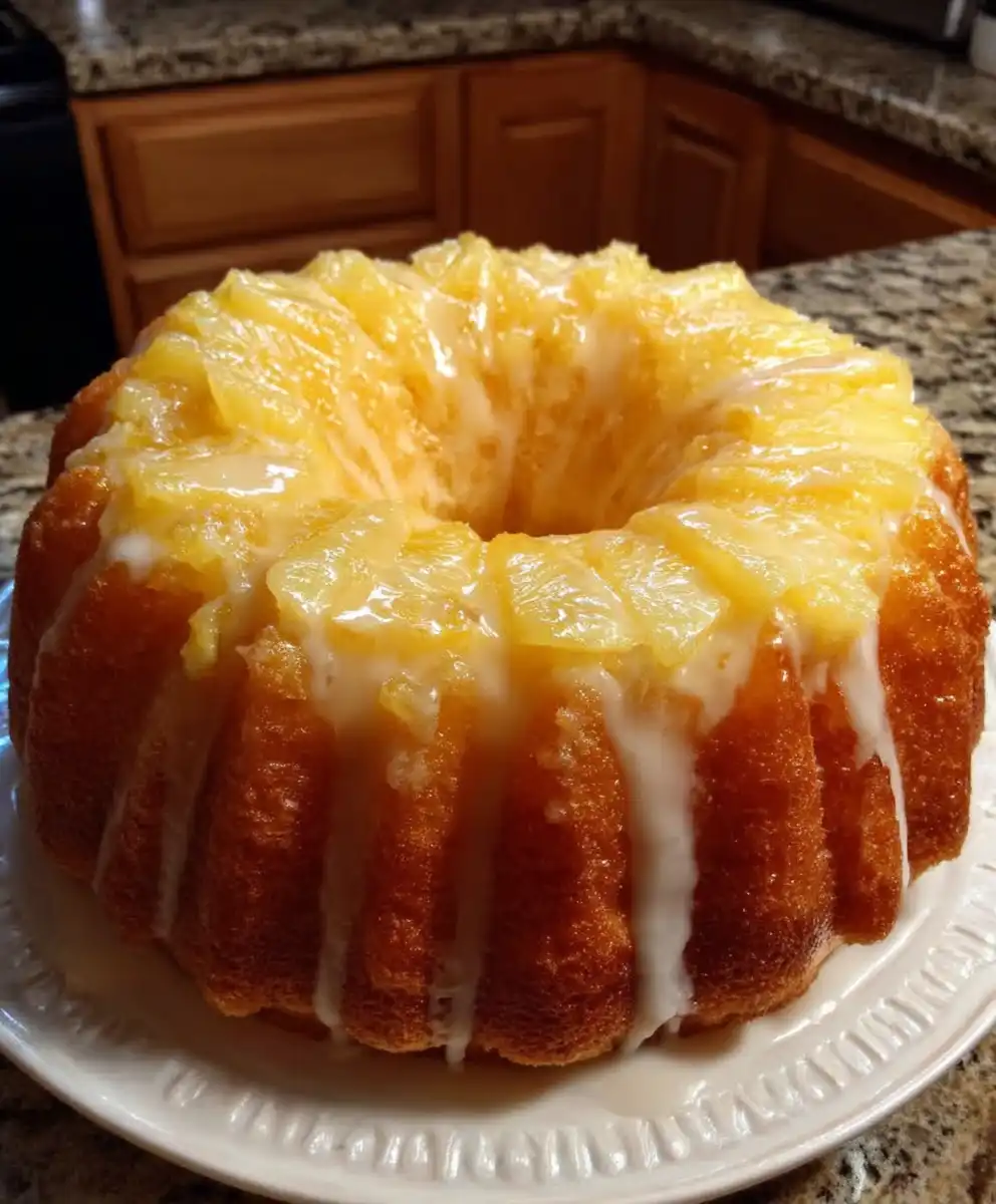Pineapple Cream Cheese Bundt Cake