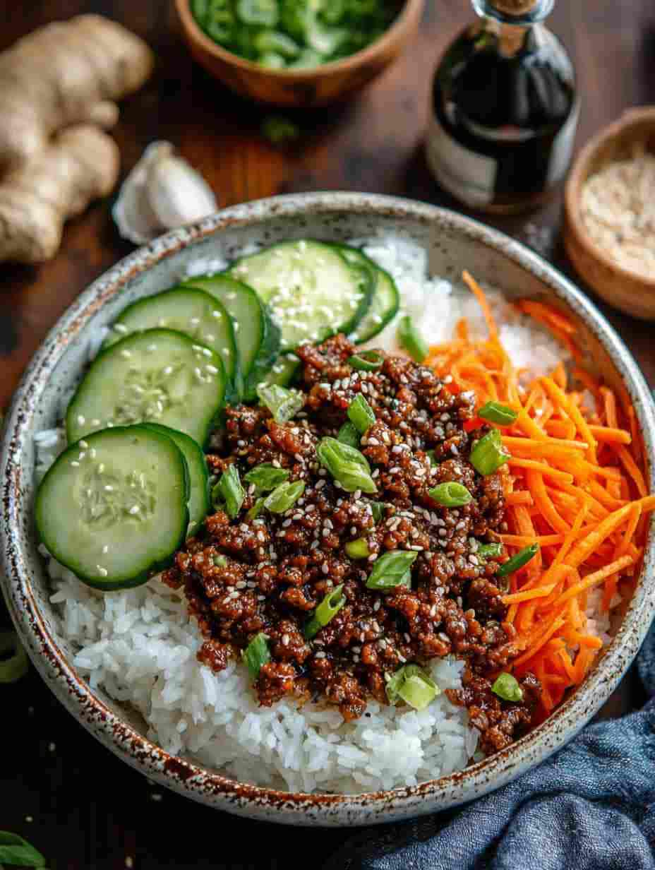 Quick & Easy Korean Ground Beef Bowl