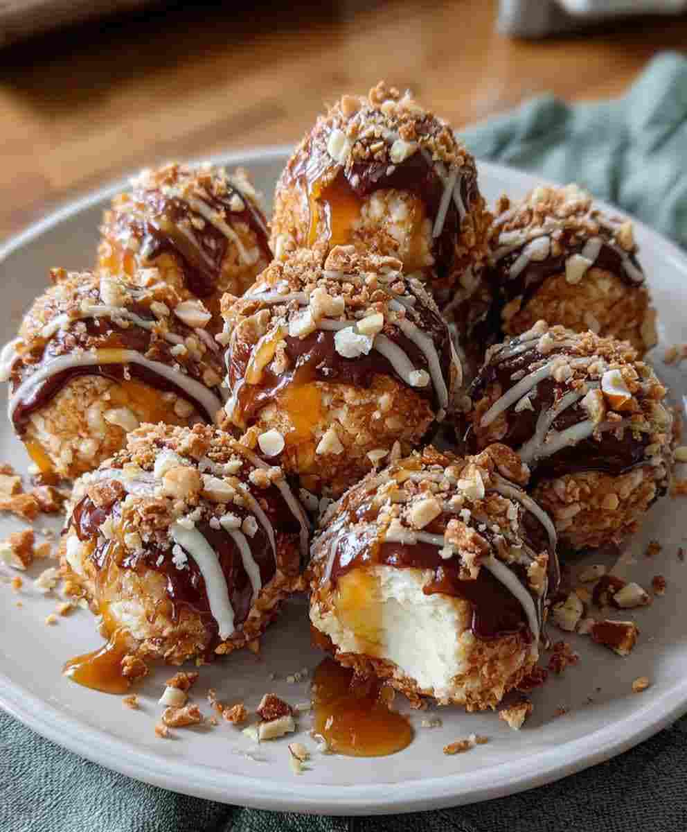 Salted Caramel Pretzel Cheesecake Balls