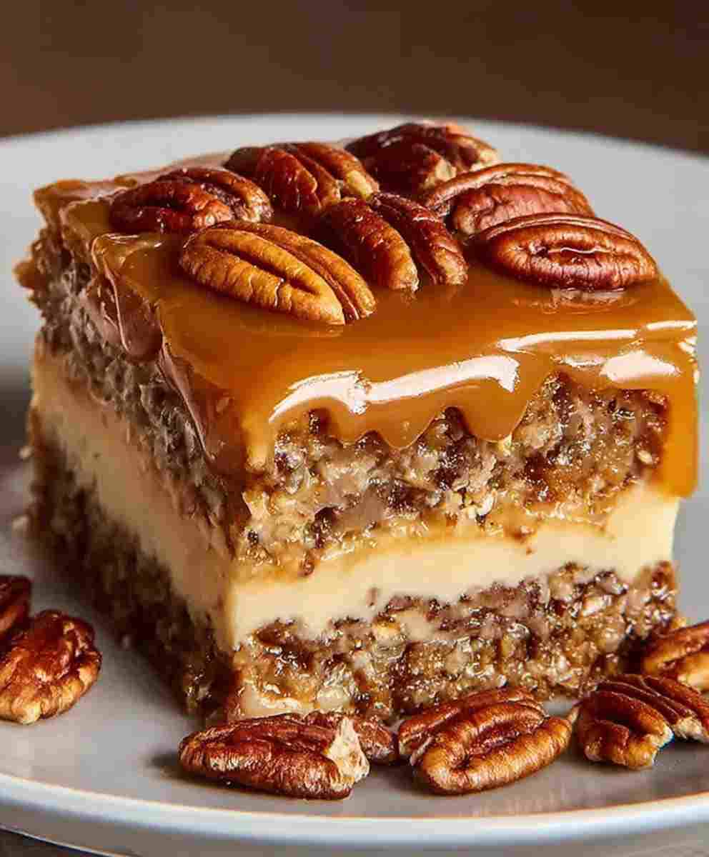 Southern Pecan Caramel Cake