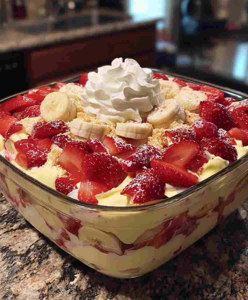Strawberry Cheesecake Banana Pudding