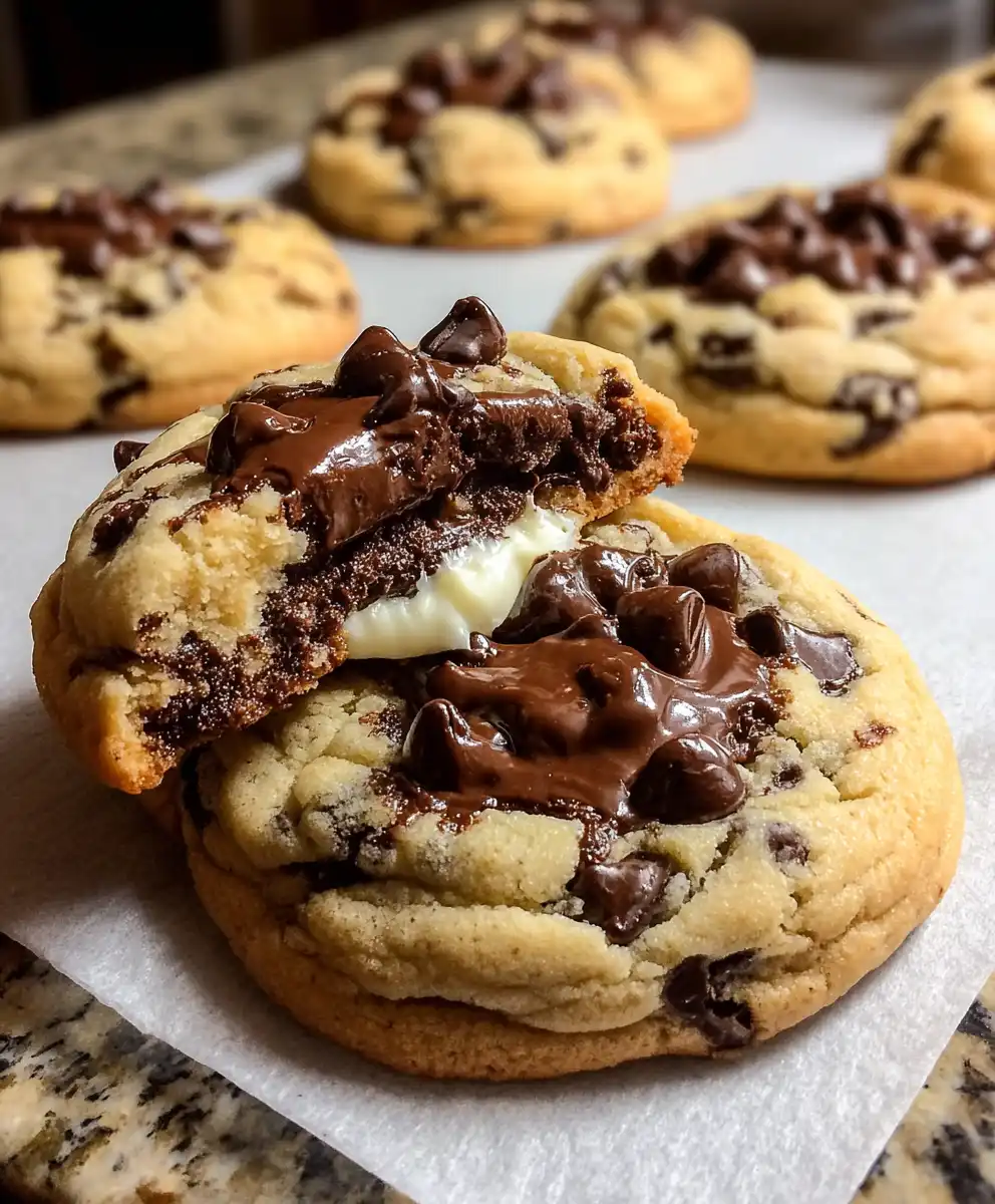 Best Cheesecake Stuffed Chocolate Chip Cookies