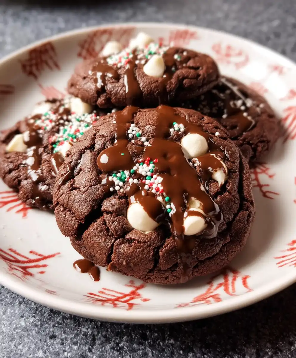 Chewy Hot Cocoa Cookies