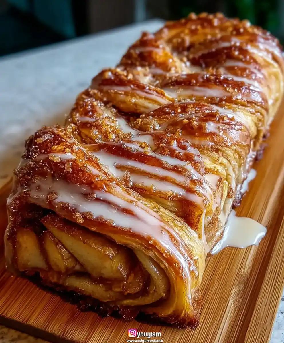 Cozy Apple Kringle with Vanilla Glaze