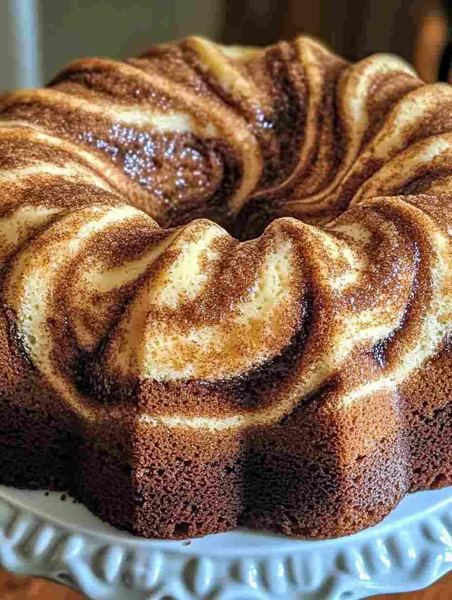 Moist Cinnamon Swirl Bundt Cake