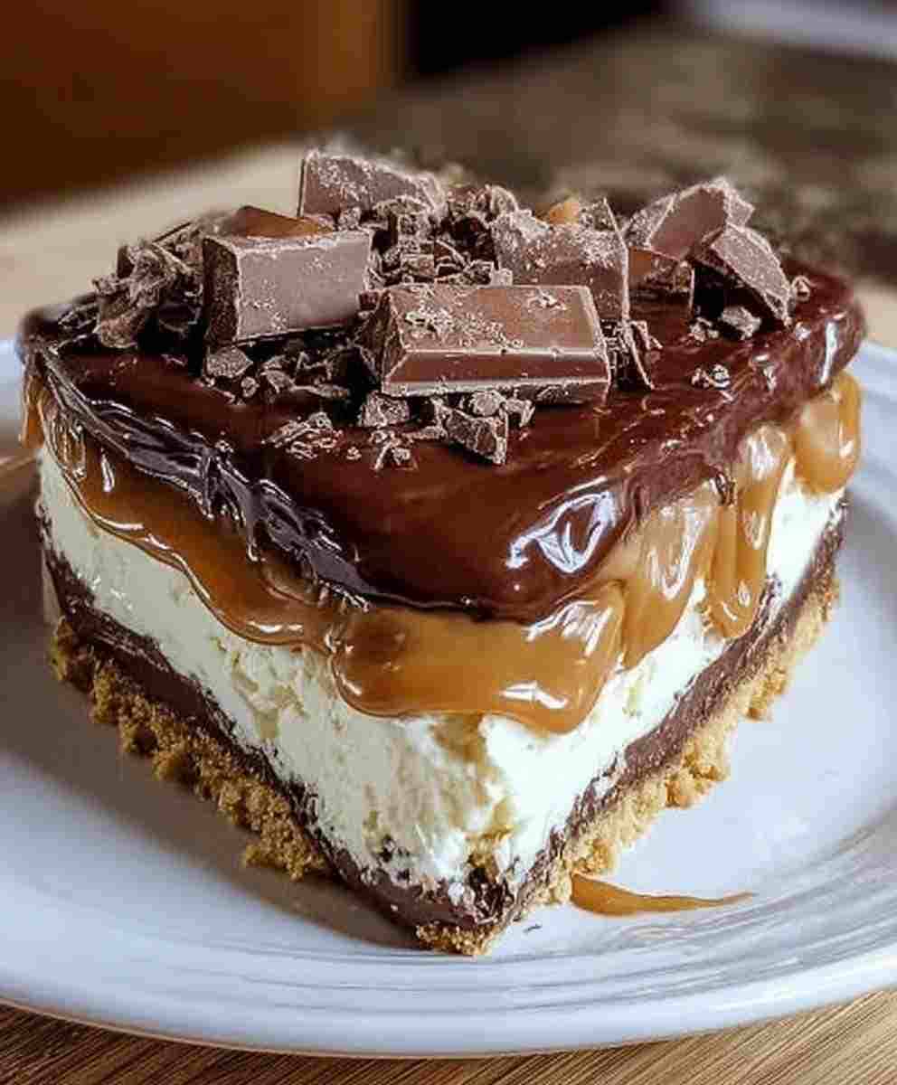 No-Bake Twix Cheesecake