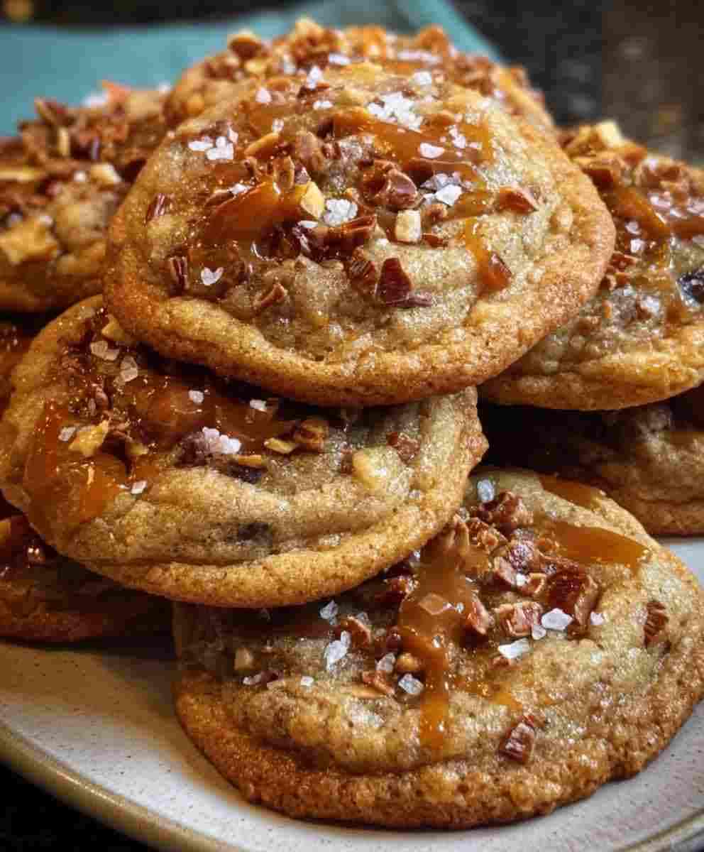 Salted Caramel Toffee Cookies