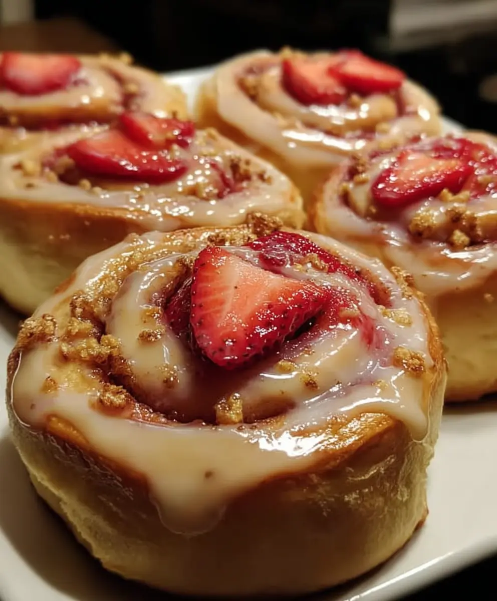 Strawberry Cheesecake Cinnabon Rolls