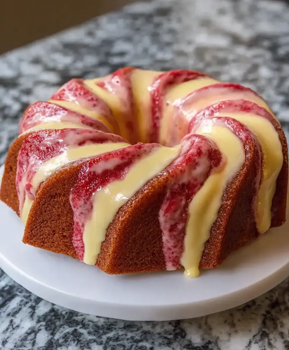 Strawberry Milkshake Pound Cake